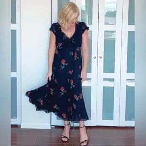 Reformation Dresses Reformation Gwenyth Floral Wrap Midi Dress Poshmark